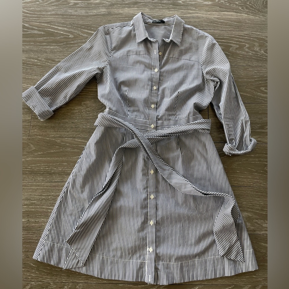 J. Crew Striped Black and White Women's Dress